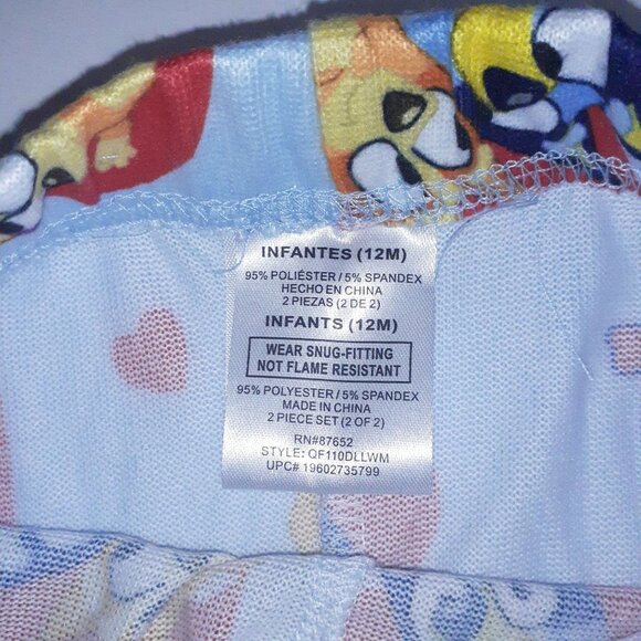 Character Bluey Toddler Unisex Valentine's Day Pajama Set, 2-Piece, Sizes 12M-5T - Picture 4 of 15